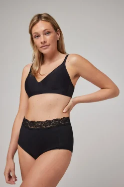 Braga alta de control detalle encaje negro