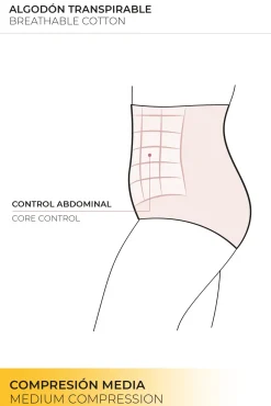 Braga alta reductora compresión media negro