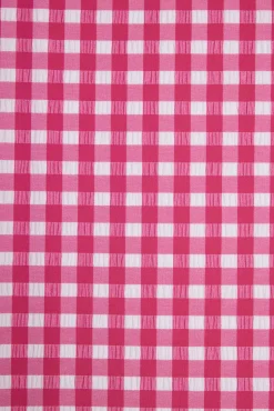 Braga bikini brasileña vichy con textura rosa