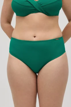 Braga bikini reductora alta micropiqué verde