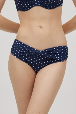 Braga bikini reductora cintura en V lunares