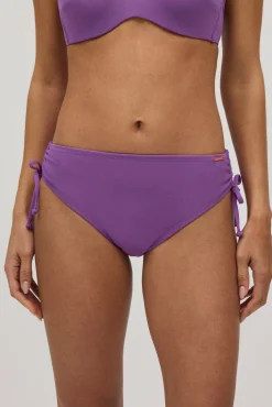 Braga bikini reductora midi micropiqué violeta
