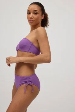 Braga bikini reductora midi micropiqué violeta
