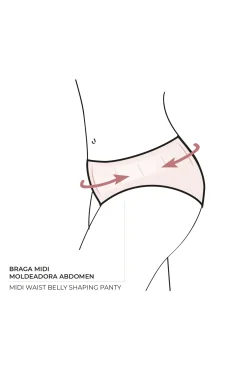 Braga bikini reductora midi micropiqué violeta