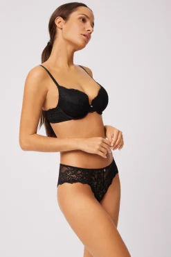 Braga brasileña encaje negro