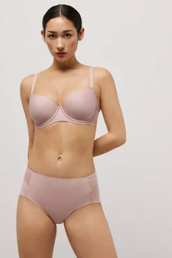 Braga maxi invisible con encaje rosa