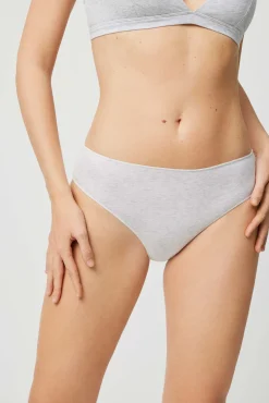 Braga midi algodón gris