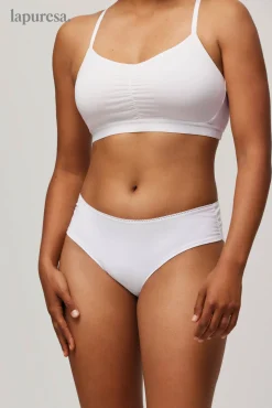 Braga midi algodón orgánico blanca