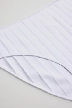 Braga midi canalé blanco