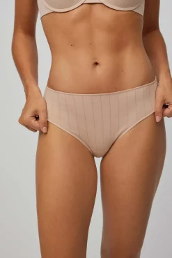 Braga midi canalé nude