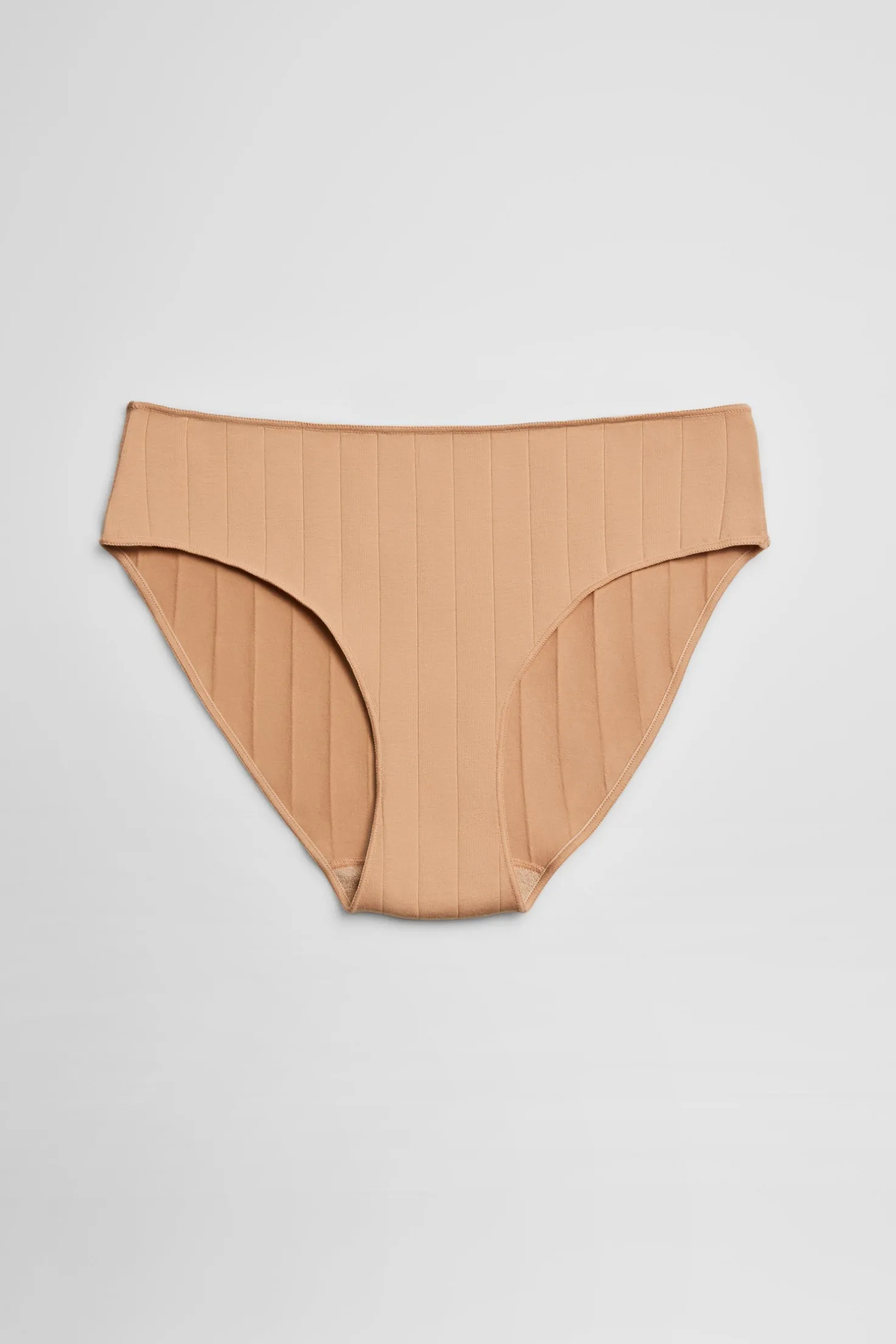 Braga midi canalé nude