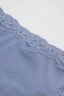 Braga midi con encaje azul