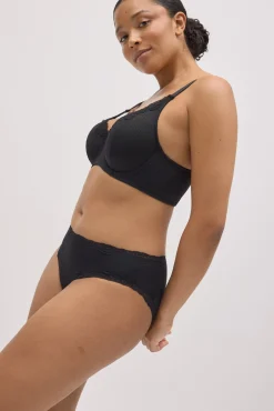 Braga midi con encaje negro