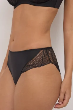 Braga midi de encaje negro