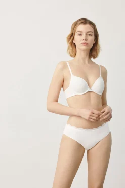 Braga midi detalle algodón blanco