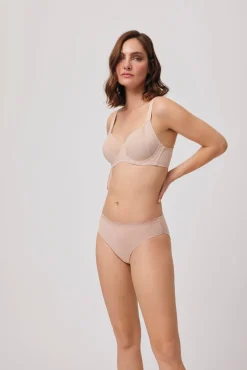 Braga midi detalle algodón nude