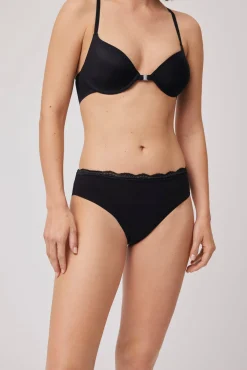 Braga midi detalle algodón negro