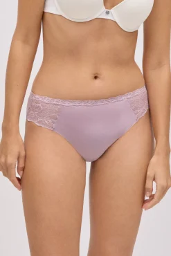 Braga midi elástica con encaje lila