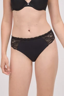 Braga midi elástica con encaje negro