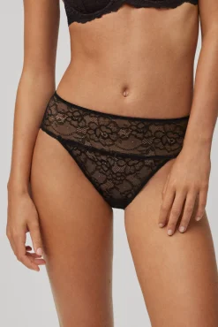 Braga midi encaje negro