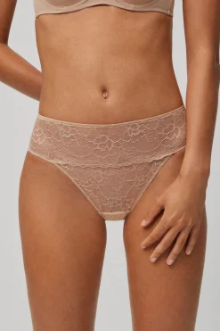 Braga midi encaje nude