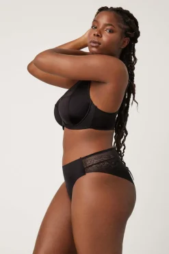 Braga midi invisible con encaje negro