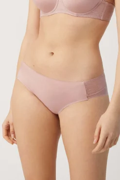 Braga midi invisible con encaje rosa