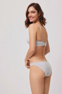 Braga mini algodón gris