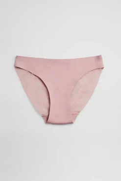 Braga mini invisible con encaje rosa