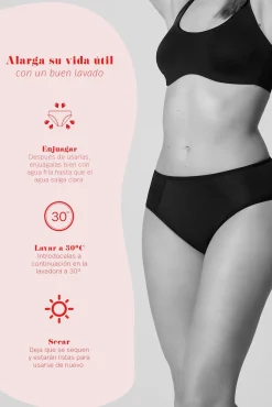 Braga mini menstrual negra