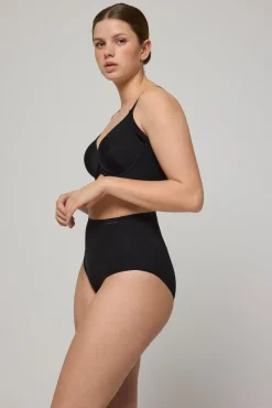 Braga reductora láser algodón compresión media negro