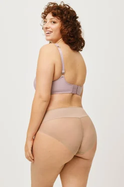 Braguita reductora tejido de tul compresión media visón