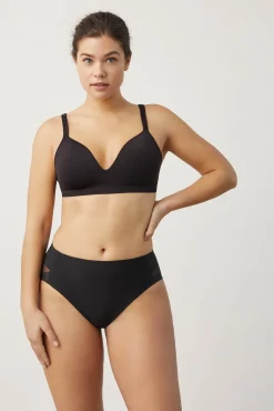 Braguita reductora tejido de tul compresión media negro