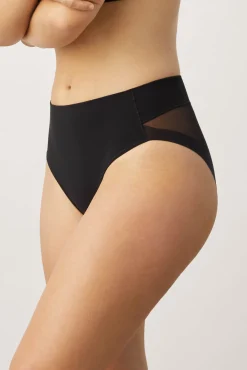 Braguita reductora tejido de tul compresión media negro