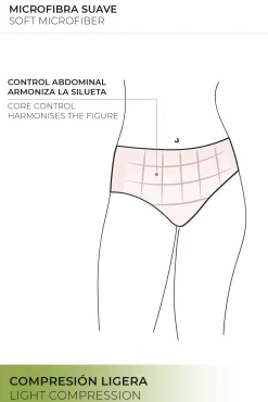 Braguita reductora tejido de tul compresión media negro