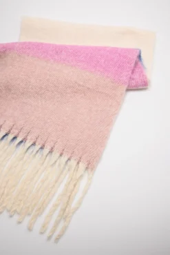 Bufanda rayas rosa