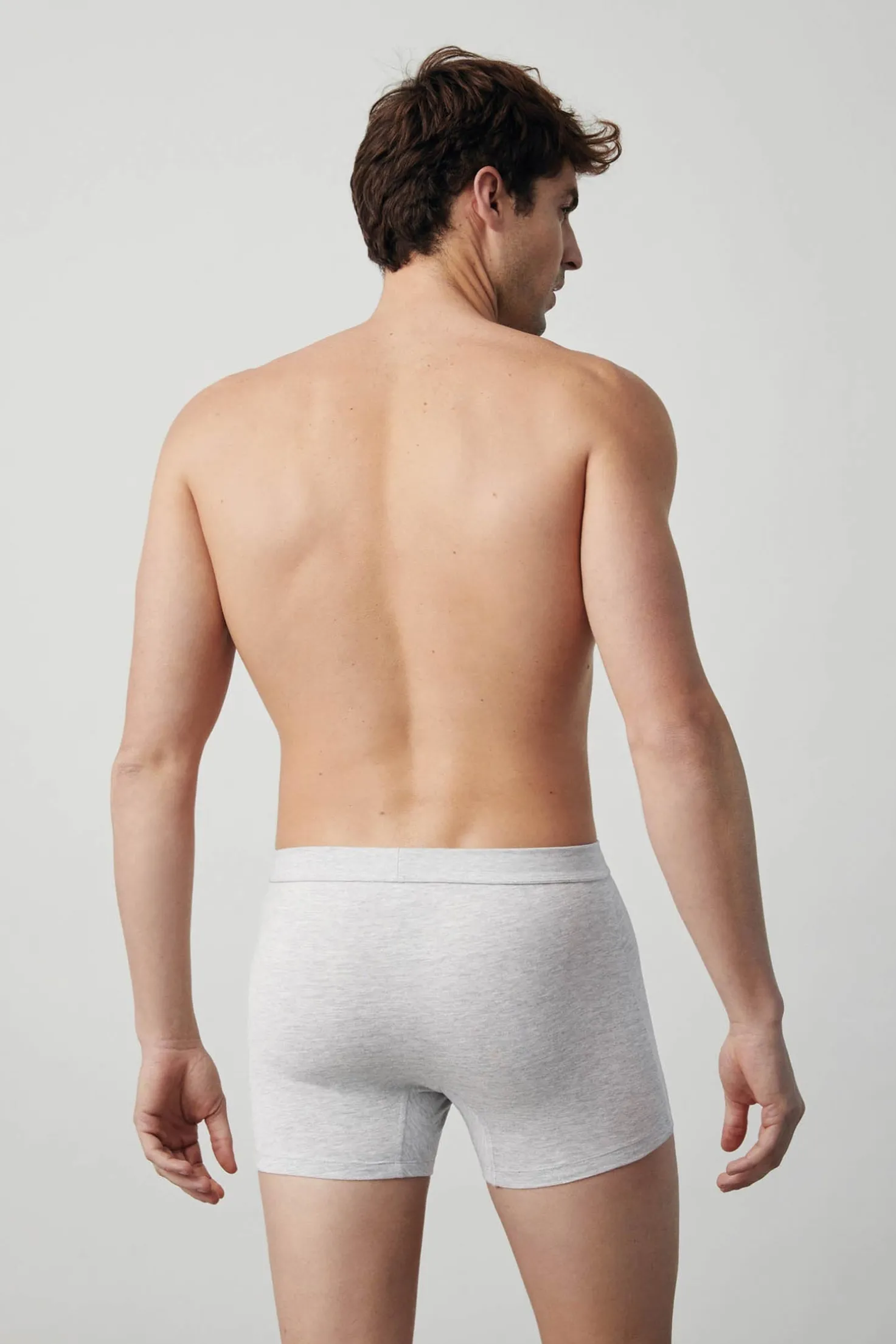 Bóxer con abertura gris