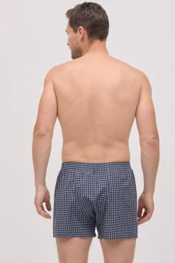 Bóxer de tela abertura algodón estampado cuadros