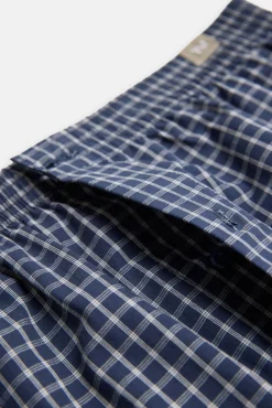 Bóxer de tela abertura algodón estampado cuadros