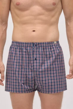 Bóxer de tela abertura algodón estampado cuadros