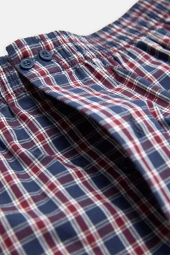 Bóxer de tela abertura algodón estampado cuadros