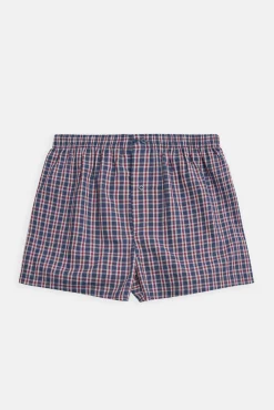 Bóxer de tela abertura algodón estampado cuadros