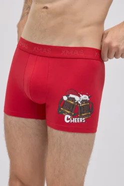 Bóxer hombre estampado navideño