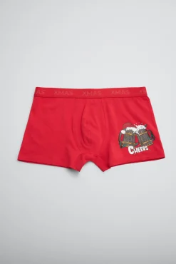 Bóxer hombre estampado navideño