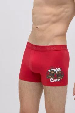 Bóxer hombre estampado navideño