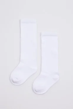 Calcetines bebé largos básicos blanco