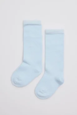 Calcetines bebé largos básicos celeste