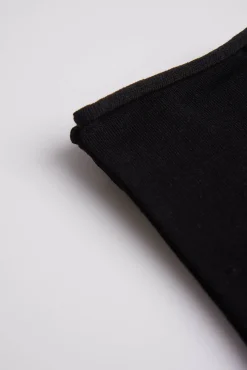 Calcetines básicos sin puño hilo de escocia negro