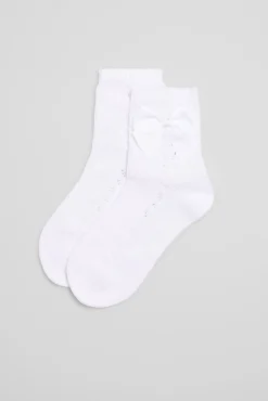 Calcetines calados infantiles blanco