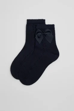 Calcetines calados infantiles marino